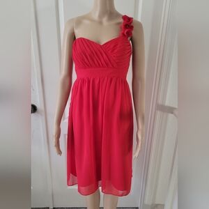 Alfred Angelo Red Chiffon Formal dress